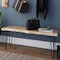 Alaterre Furniture Hairpin Natural Live Edge Wood with Metal 48" Bench, Natural AWDD0420 - alternate 2